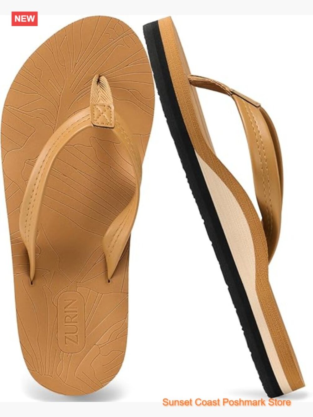 Arch Support Flip Flops with Yoga Mat Cushion Waterproof Sandals